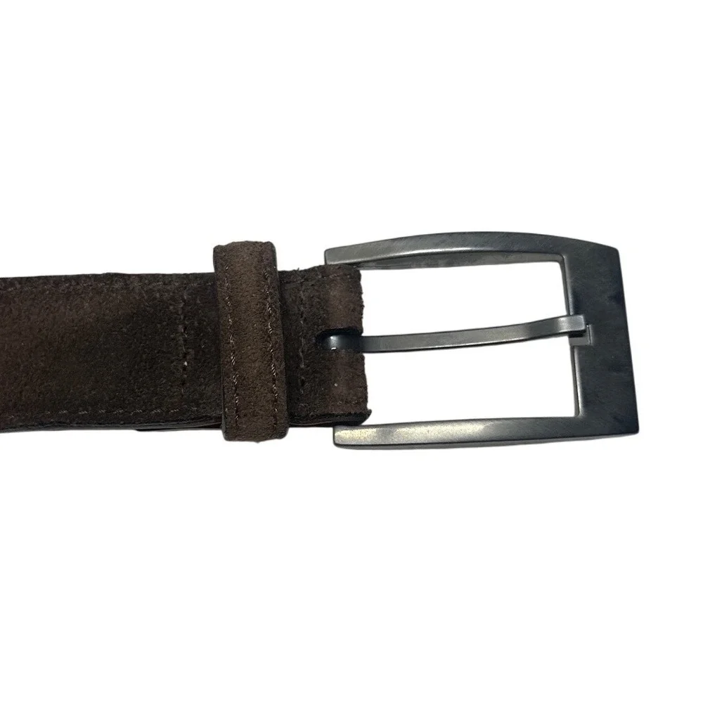 Vintage‎ Bachrach Mens Genuine Leather Suede Belt Size 44 Buckle Made in Italy